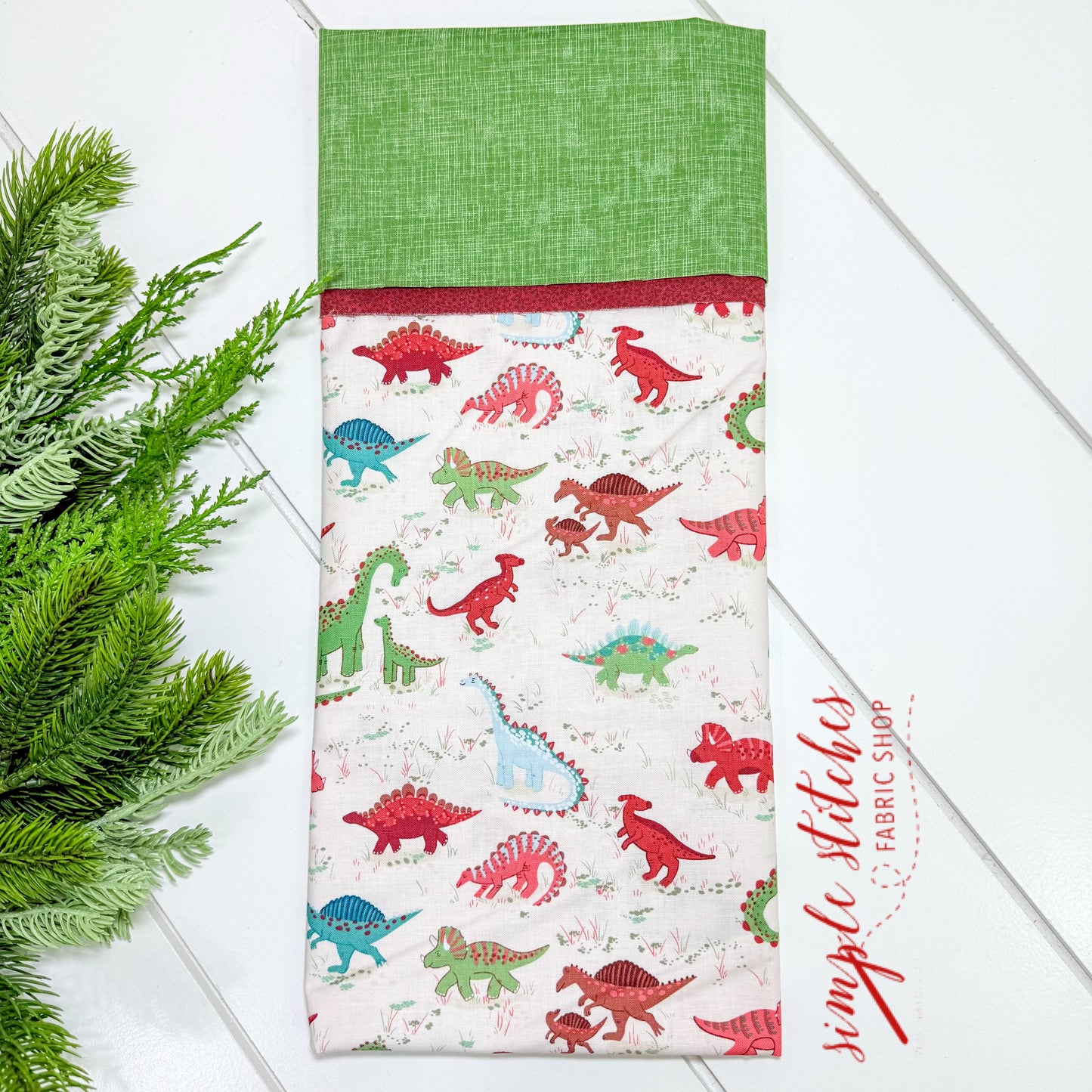 Dinos Roam Pillowcase Kit with Free Pattern