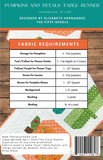 Pumpkins and Petals Table Runner Paper Pattern by The Tipsy Needle