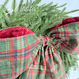 Vintage Charm Bow - Green Gingham