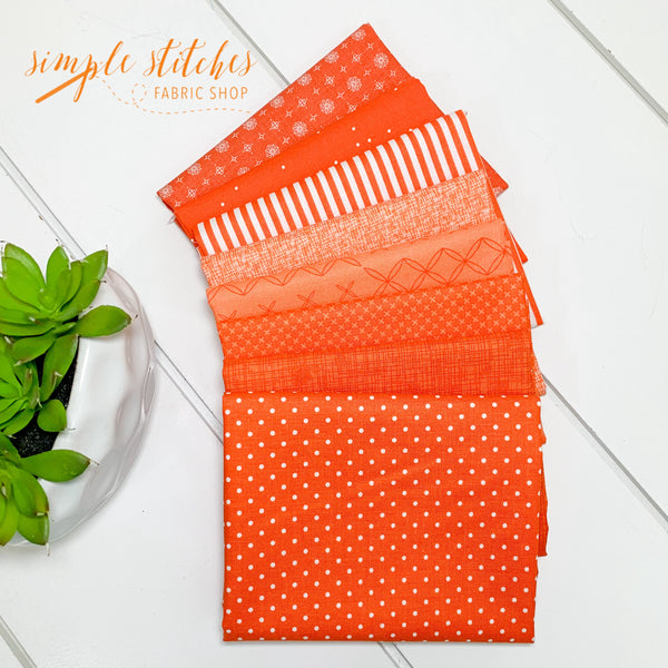 Orange Simple Bundle (8) Fat Quarter Bundle