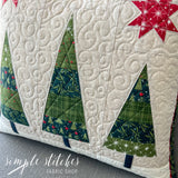 Snowy Pines Pillow Kit - Green Backing