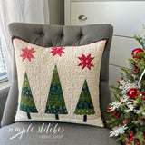 Snowy Pines Pillow Kit - Green Backing