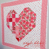 Pretty Patchwork Heart Mini - Heart Background