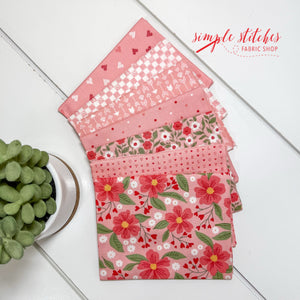 Love Blooms Pink Fat Quarter Bundle (7) for Moda