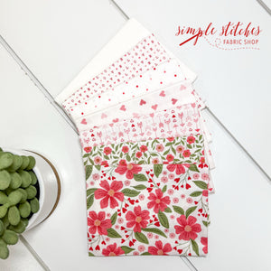 Love Blooms White Fat Quarter Bundle (7) for Moda