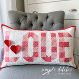 Love Song Pillow or Mini - Large Floral Backing