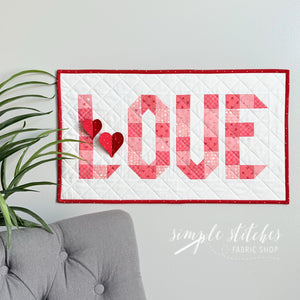 Love Song Pillow or Mini - Text Floral Backing