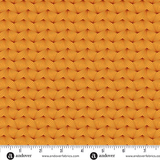 Nightfall Zig Zag Orange Yardage for Andover - A-10205-O- PRICE PER 1/2 YARD