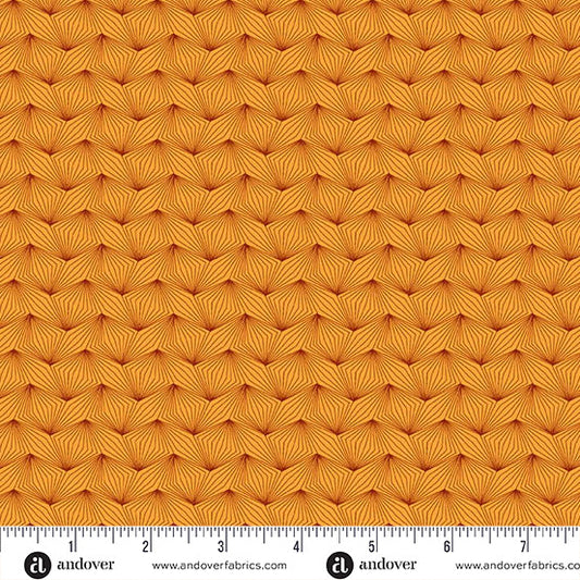 Nightfall Zig Zag Orange Yardage for Andover - A-10205-O- PRICE PER 1/2 YARD
