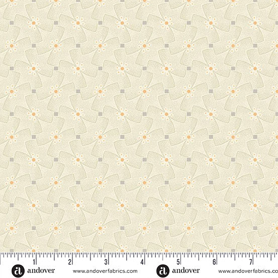 Nightfall Whirly Gig Cream Yardage for Andover - A-10209-L- PRICE PER 1/2 YARD