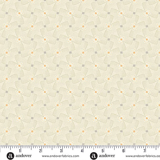 Nightfall Whirly Gig Cream Yardage for Andover - A-10209-L- PRICE PER 1/2 YARD