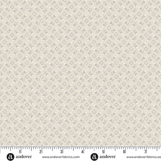Nightfall Bud Diamond Gray Yardage for Andover - A-10207-C- PRICE PER 1/2 YARD