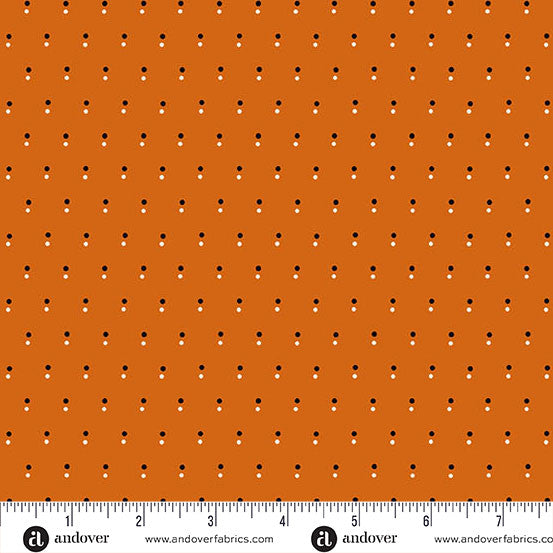 Nightfall Shadow Dot Orange Yardage for Andover - A-10206-O- PRICE PER 1/2 YARD