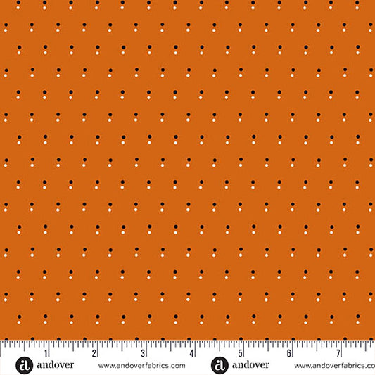 Nightfall Shadow Dot Orange Yardage for Andover - A-10206-O- PRICE PER 1/2 YARD