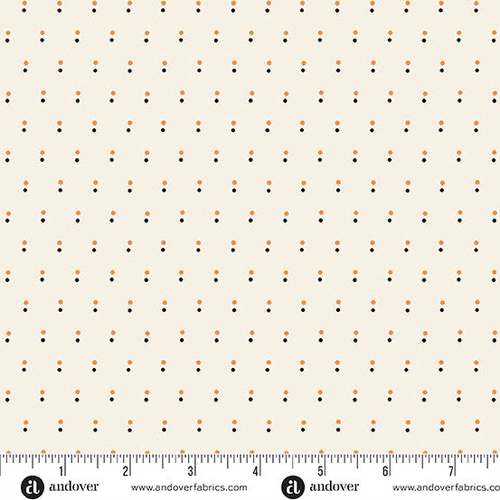Nightfall Shadow Dot Cream Yardage for Andover - A-10206-L- PRICE PER 1/2 YARD
