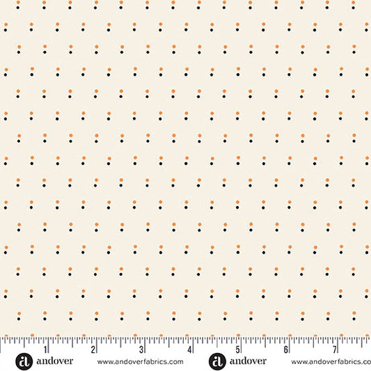 Nightfall Shadow Dot Cream Yardage for Andover - A-10206-L- PRICE PER 1/2 YARD