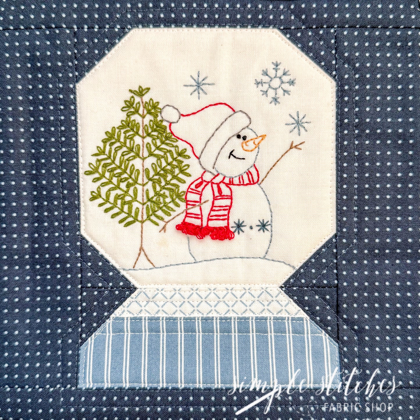 Snow Globe Wishes - Stripe Backing