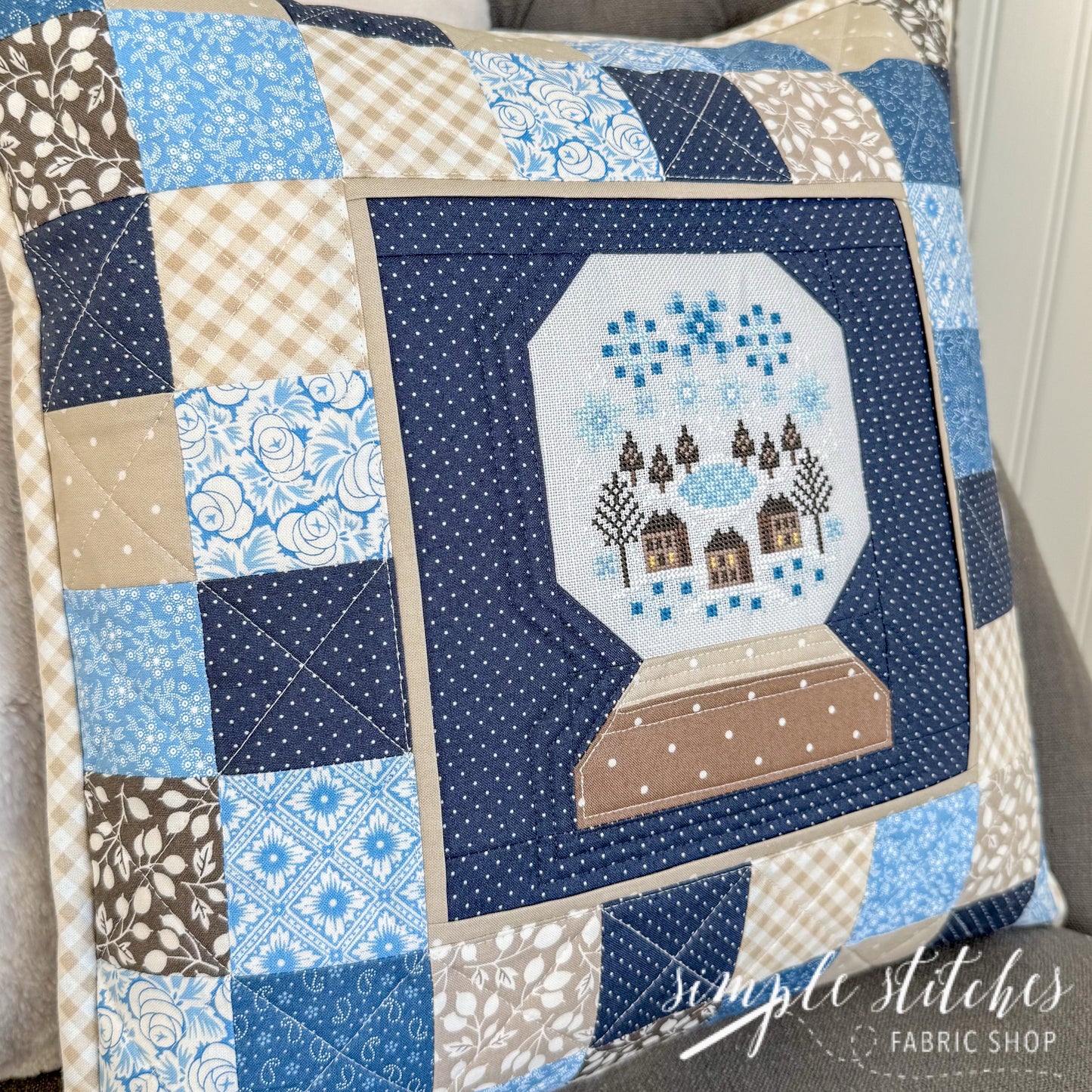 Snow Globe Wishes - Stripe Backing
