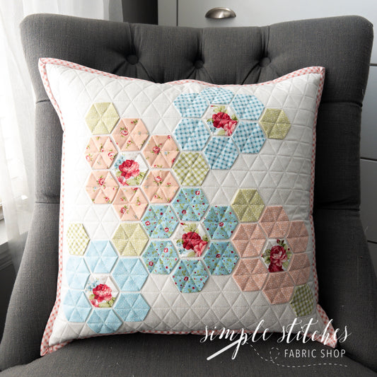 Floral Hexie Pillow Paper Pattern - WHOLESALE (set of 10)