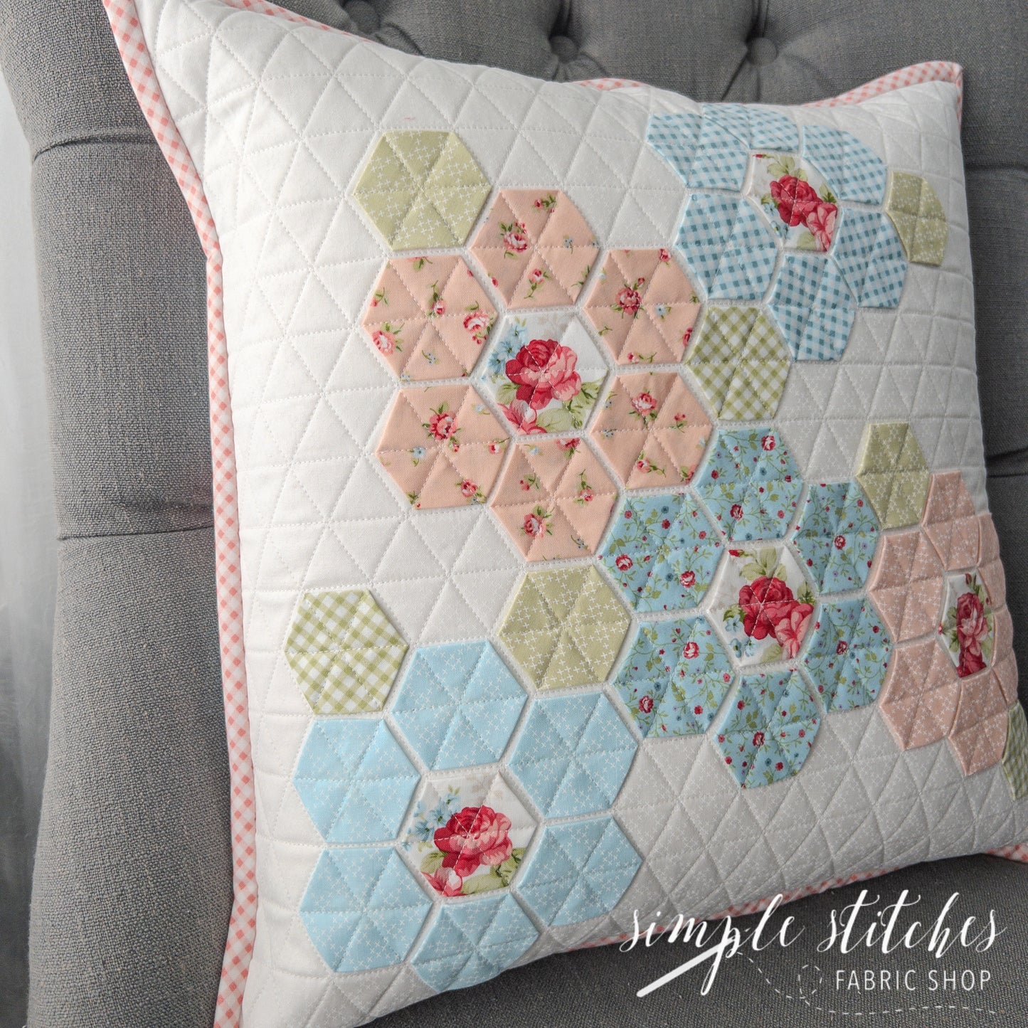Floral Hexie Pillow Paper Pattern - WHOLESALE (set of 10)
