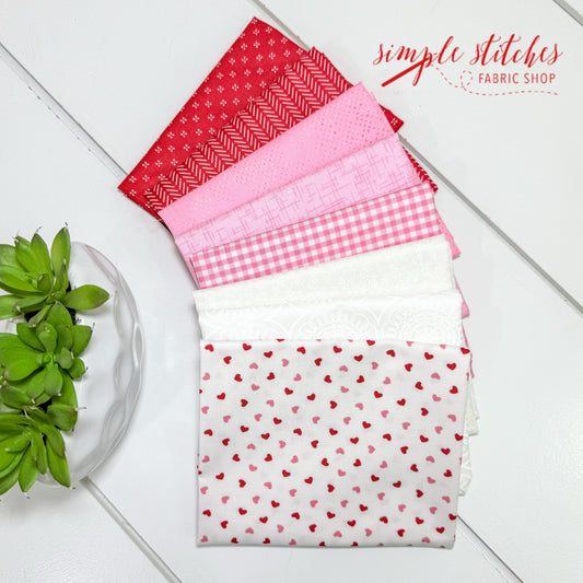 Hearts Simple Bundle (8) Fat Quarter Bundle