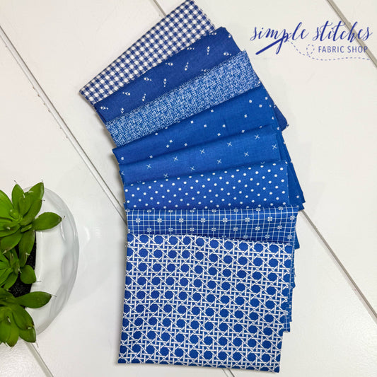 Denim Blue Simple Bundle (8) Fat Quarter Bundle