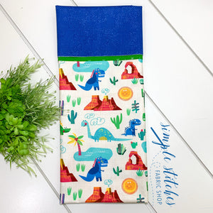 Dino Standard Pillowcase Kit with Free Pattern