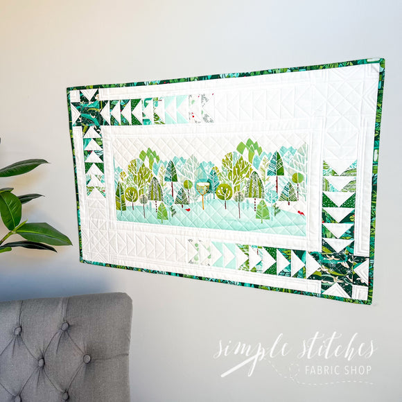 Winterly Fade Away Wall Hanging Kit - Light Green Backing