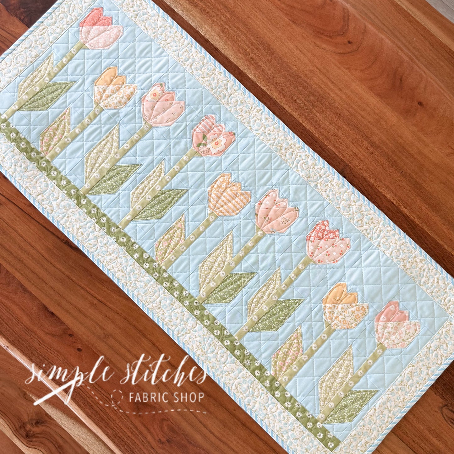 Spring Tulip Runner FINISHING PDF Pattern