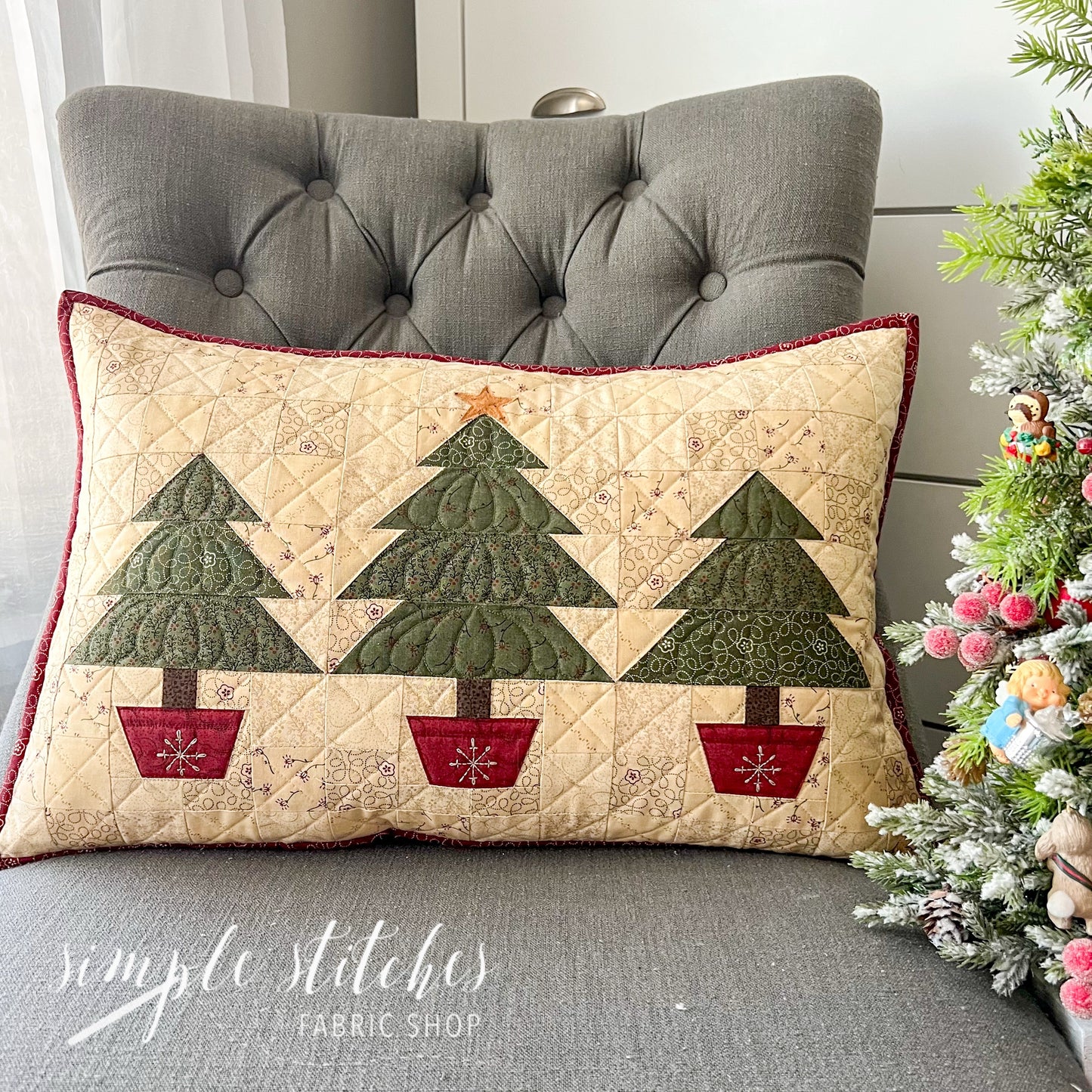 Vintage Tree Farm Pillow Paper Pattern