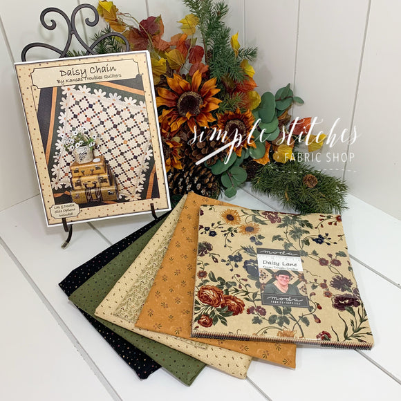 Daisy Chain Quilt Kit - Black Border