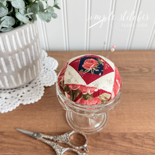 Vintage Patchwork Pincushion - made by Myra