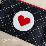 Valentine Zip Bag  - made by Myra