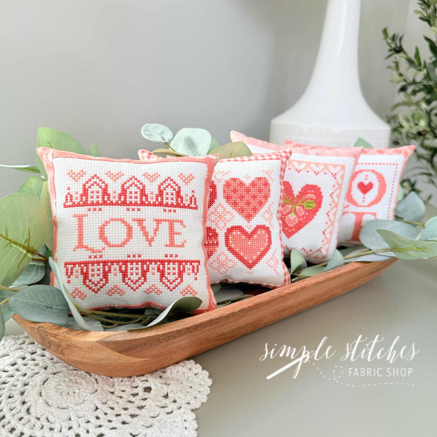 Loving Wishes Cross Stitch Pillows Kit