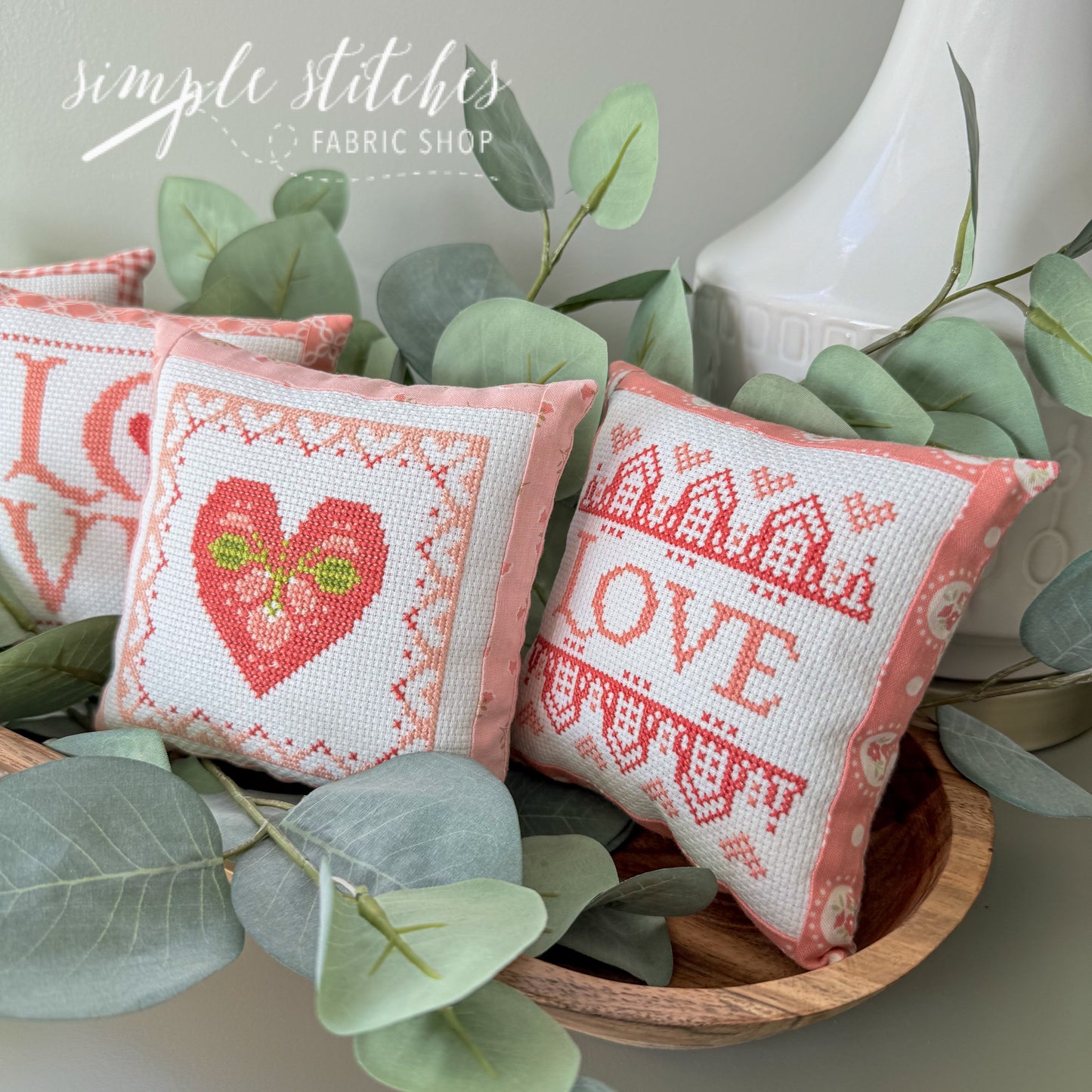 Loving Wishes Cross Stitch Pillows Kit
