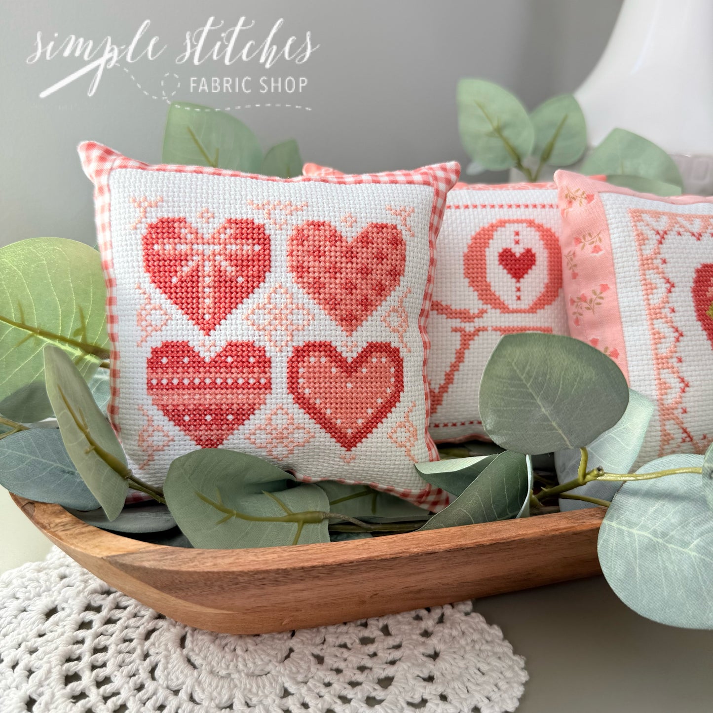 Loving Wishes Cross Stitch Pillows Kit