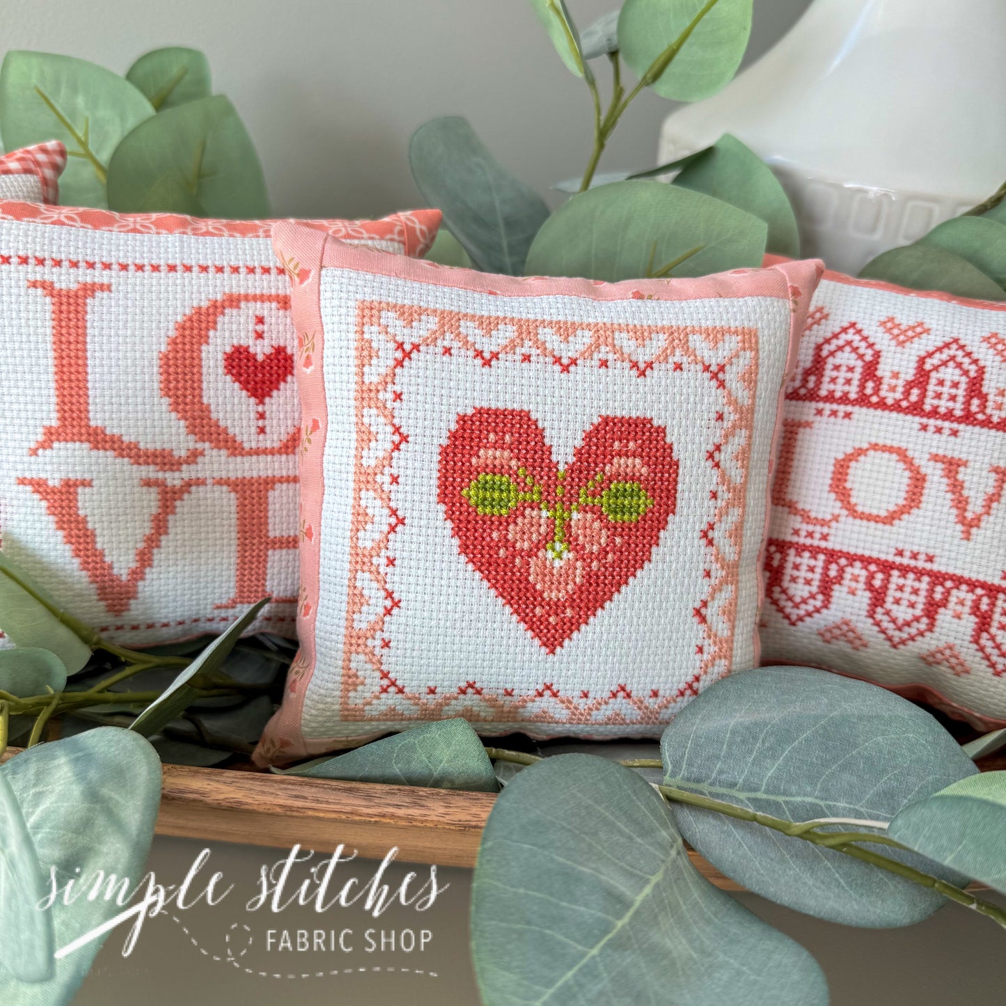 Loving Wishes Cross Stitch Pillows Kit