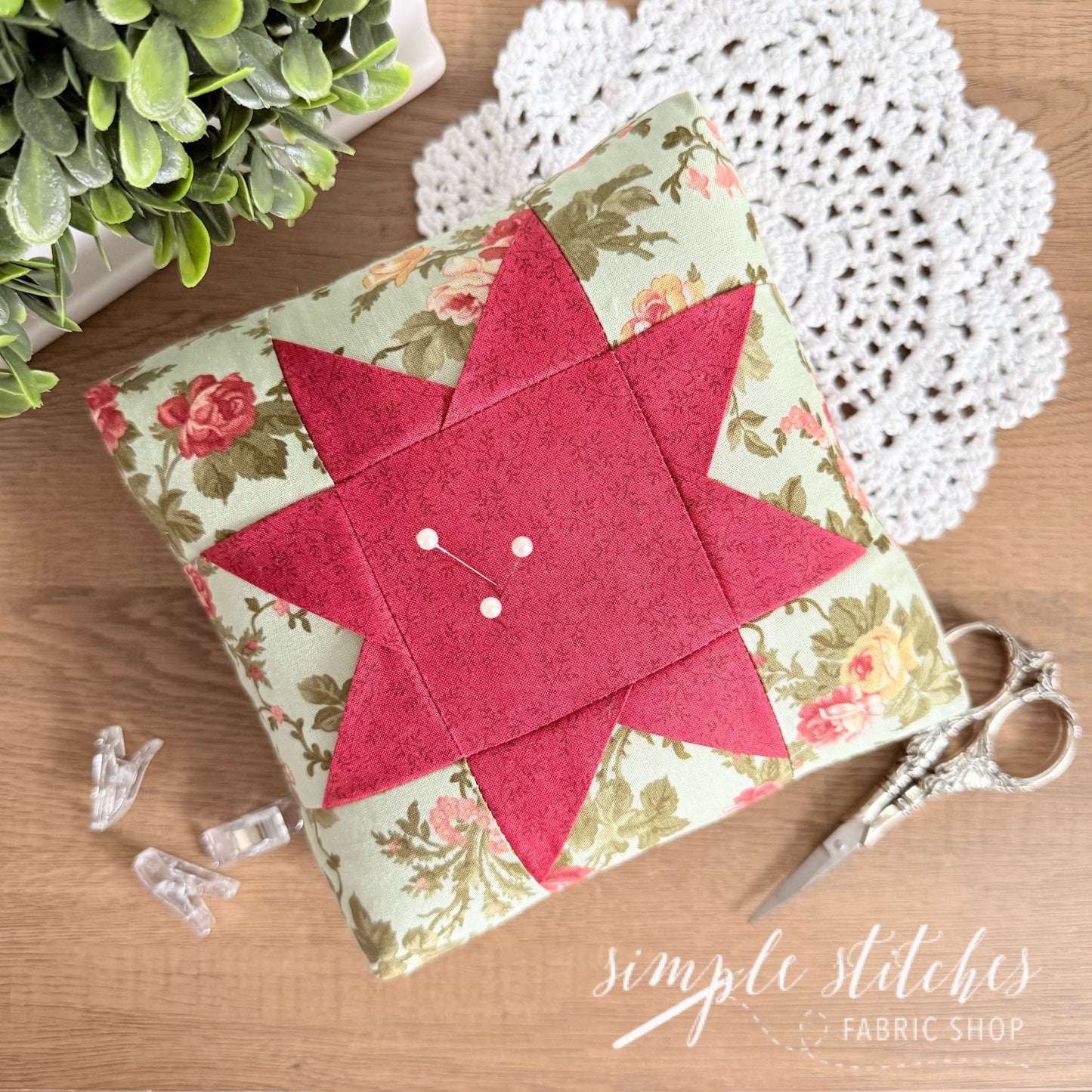 Folded Star Pincushion Pattern