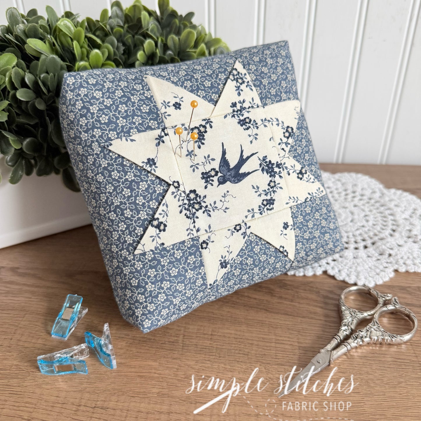 Folded Star Pincushion Pattern