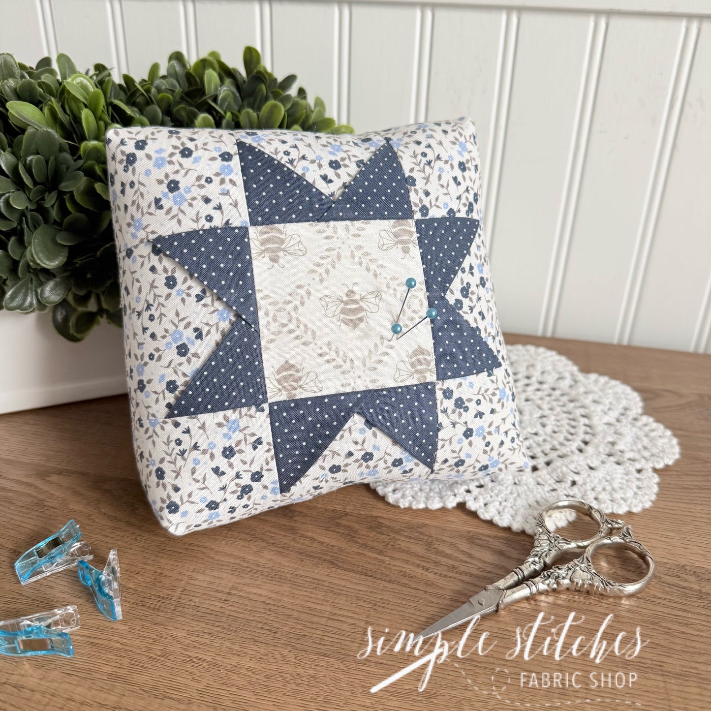 Folded Star Pincushion Pattern