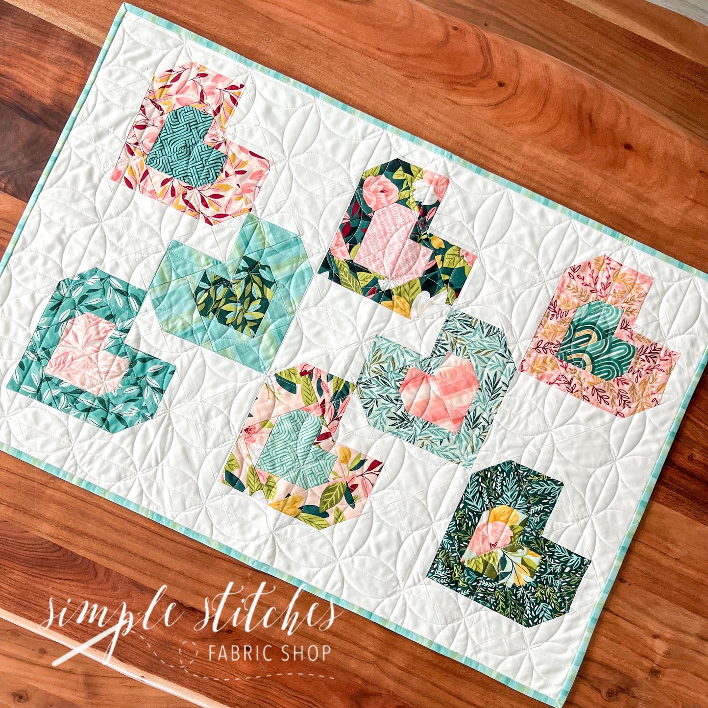 Tossed Hearts Topper- made by Sienna