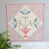 Easter Basket Mini Wall Hanging - Floral backing