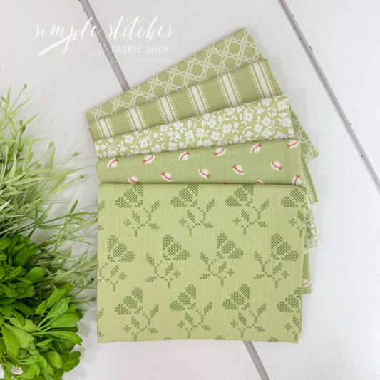 Sunbonnet Green Simple Bundle (5) Fat Quarters
