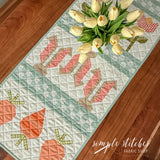 Easter Garden Runner- Blue Backing