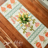 Easter Garden Runner- Blue Backing