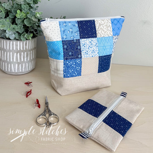 Winter Blue Project Bag Set - made by Myra