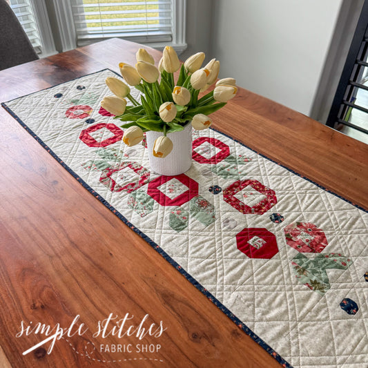 Posies Runner Kit -Midnight & White Backing