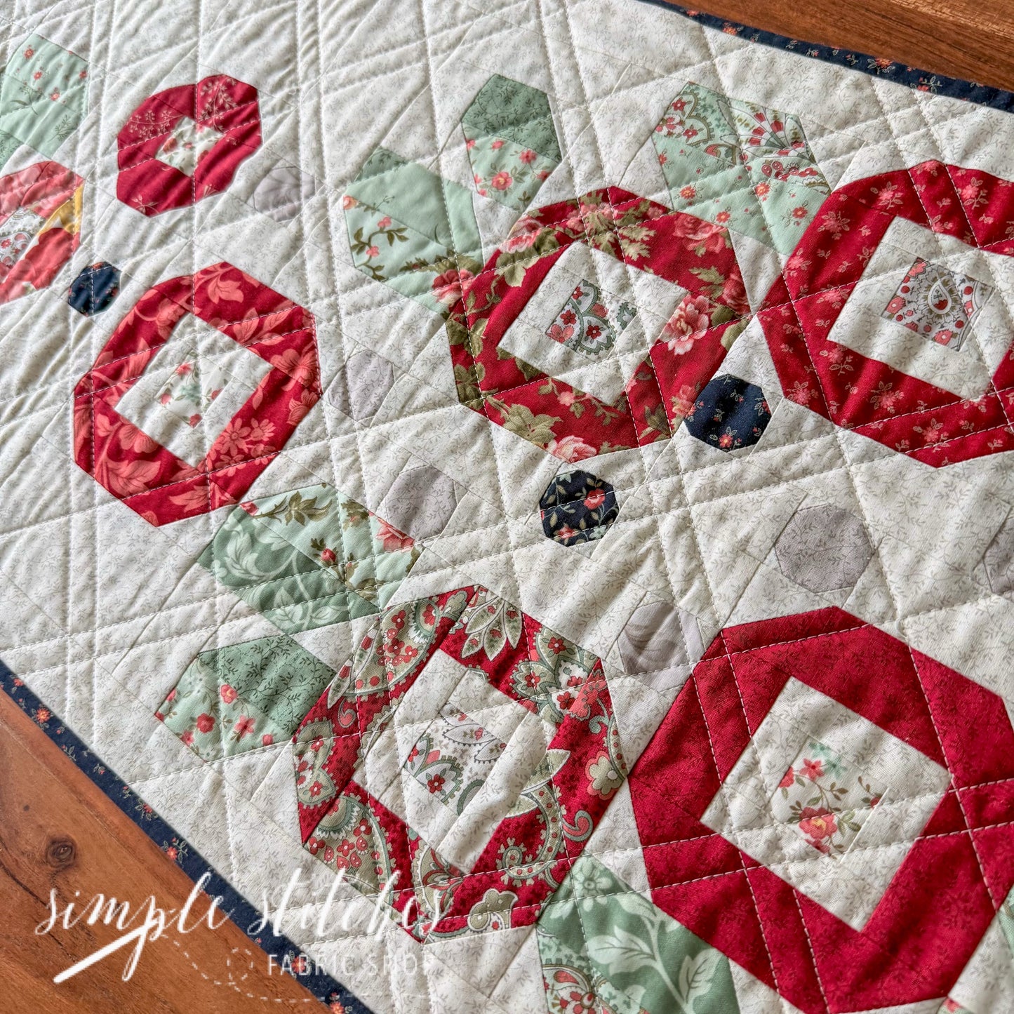 Posies Runner Kit -Midnight & White Backing