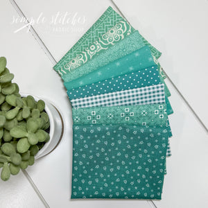 Teal Simple Bundle (8) Fat Quarter Bundle