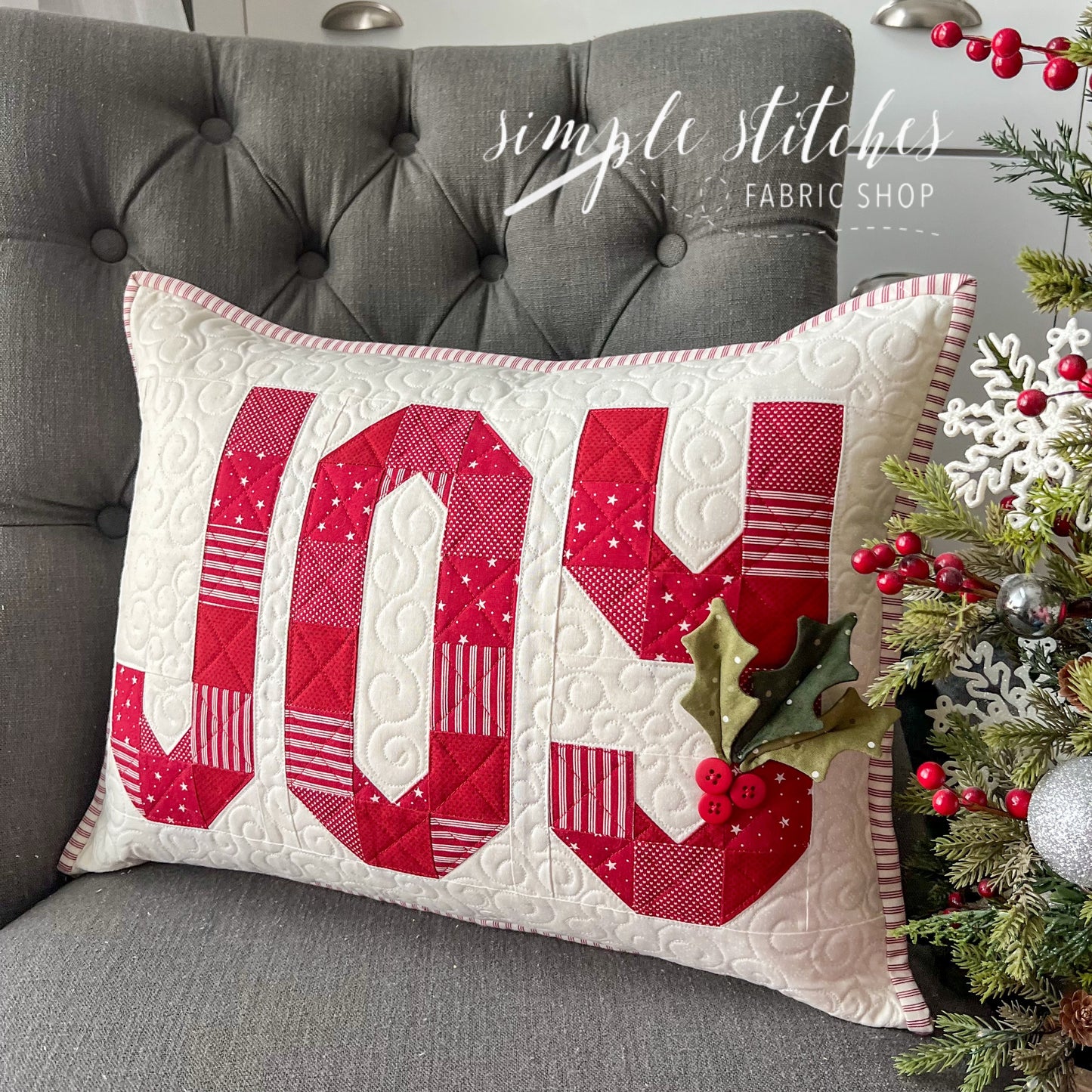 Joyful Pillow Kit - Flowers Backing